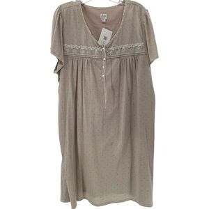 Aria Cream Lace-Trimmed Chemise